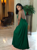 Women's Halter Backless Loose Bohemian Long Dress