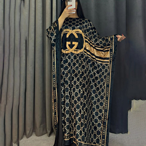 Korean Velvet Seamless Side Oversized Long Dresses