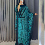 Korean Velvet Seamless Side Oversized Long Dresses