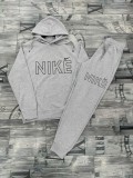 High Quality Cotton Print Hooded Long Sleeve Sweatshirt Set