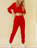 High Quality Cotton Print Hooded Long Sleeve Sweatshirt Pant Set