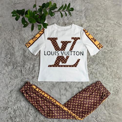 Fashion Printed Short Sleeve Two-Piece Women Set