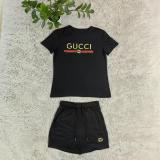Casual Colored Cotton Embroidered Short Set