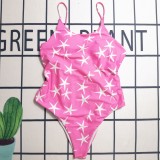 Summer Beach Padded Straps One Piece Swimwear