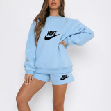 High Quality Cotton Print Long Sleeve Sweatshirt Set