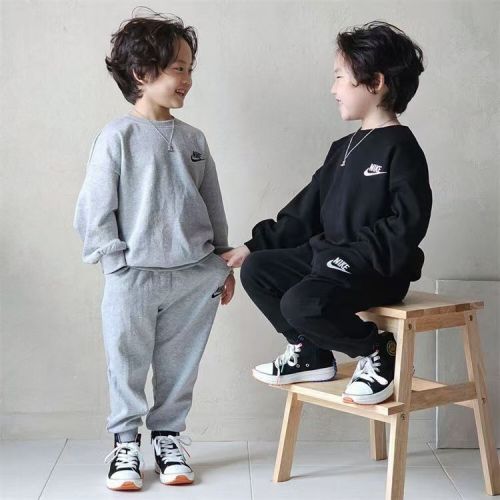 Children's Casual Printed Long Two Piece Set