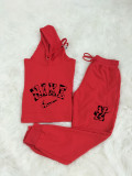 High Quality Cotton Print Hoodie Long Sleeve Sweatshirt Set