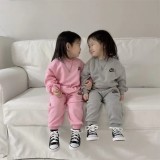 Children's Casual Printed Long Two Piece Set