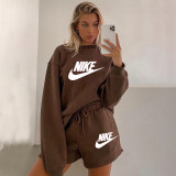 High Quality Cotton Print Long Sleeve Sweatshirt Set