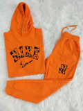 High Quality Cotton Print Hoodie Long Sleeve Sweatshirt Set