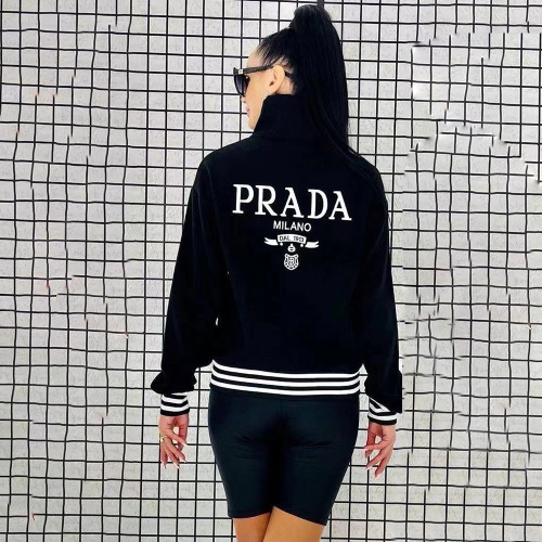 Casual Sports Ribbed Zipper Embroidered Jacket with Pocket