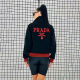 Casual Sports Ribbed Zipper Embroidered Jacket with Pocket