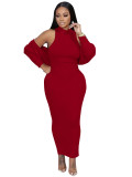 Casual Solid Sleeveless Bodycon Dress Set