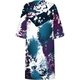 1 Piece Custom Casual Printed V Neck Club Dresses
