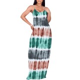 1 Piece Custom Casual Digital Printing Straps Maxi Dresses