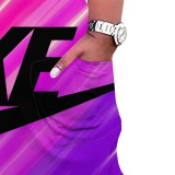 1 Piece Custom Casual Printed Short Sleeve Plus Size Maxi Dresses