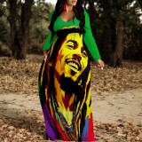 1 Piece Custom Casual Printed Maxi Dresses
