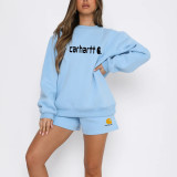 High Quality Cotton Print Long Sleeve Sweatshirt Set