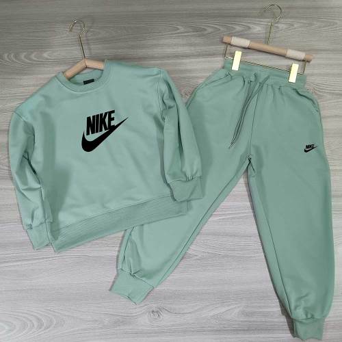 High Quality Cotton Children's Print O Neck Sweatshirt Pant Set