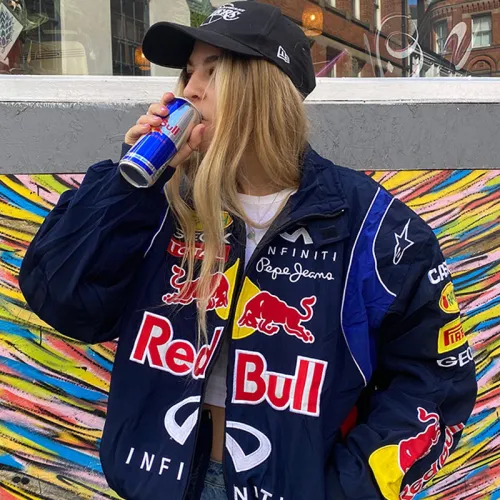 Adult Long Sleeve Windbreaker F1 Team Racing Red Bull Printed Jacket