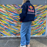 Adult Long Sleeve Windbreaker F1 Team Racing Red Bull Printed Jacket