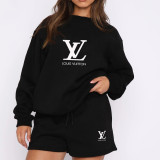 High Quality Cotton Print Long Sleeve Sweatshirt Set