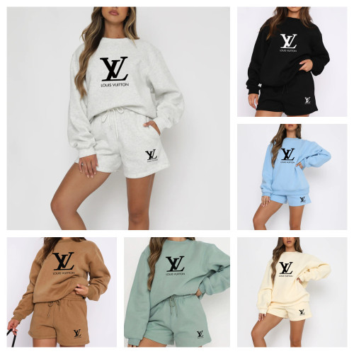 High Quality Cotton Print Long Sleeve Sweatshirt Set