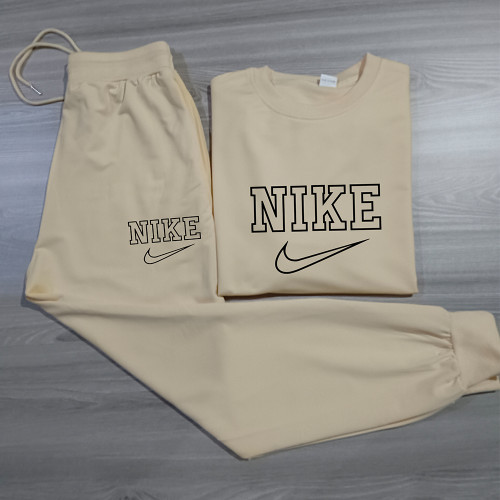 High Quality Cotton Print Long Sleeve Sweatshirt Pant Set
