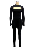 2pcs/Set Women's Cut Out Long Sleeve Pant Set