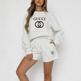 High Quality Cotton Print Long Sleeve Sweatshirt Set