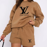 High Quality Cotton Print Long Sleeve Sweatshirt Set