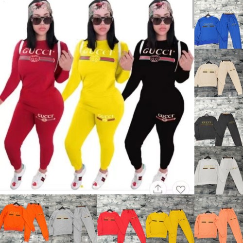 High Quality Cotton Print Long Sleeve Sweatshirt Pant Set