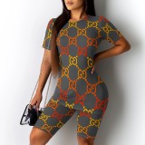 1 Piece Custom Casual Digital Printing Short Set