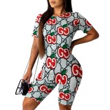 1 Piece Custom Casual Digital Printing Short Set
