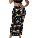 1 Piece Custom Casual Digital Printing Long Skirts