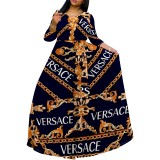 1 Piece Custom Casual Digital Printing Long Dress