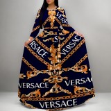 1 Piece Custom Casual Digital Printing Long Dress