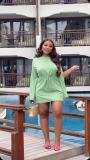 Fashion Slit Sleeves Drawstring Waist Casual Women's Club Dress