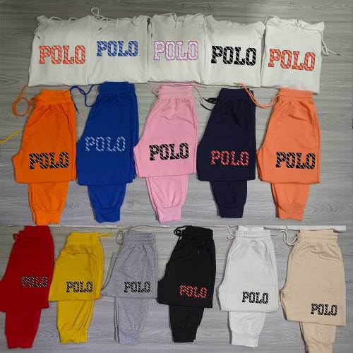 High Quality Cotton Print Long Sleeve Hoodie Sweatshirt Pant Set