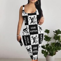 1 Piece Custom Casual Digital Printing U Neck Mid-length Dress
