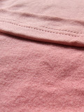 Solid Contrast Color Fleece High Waist Stacked Trousers Set