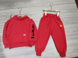 High Quality Cotton Print Long Sleeve Hoodie Kids Sweatshirt Sweatpant Set