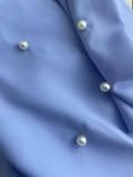 Light Blue Elegant Pleated Dress