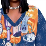 1 Piece Custom Casual Digital Printing V Neck Plus Size Maxi Dress