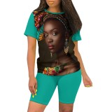 1 Piece Custom Casual Digital Printing Avatar Short Set