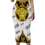 1 Piece Custom Casual Digital Printing Long Skirts