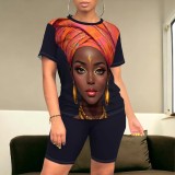 1 Piece Custom Casual Digital Printing Avatar Short Set
