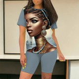 1 Piece Custom Casual Digital Printing Avatar Short Set