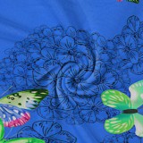 1 Piece Custom Casual Digital Printing Off Shoulder Split Maxi Dress