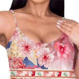 1 Piece Custom Casual Digital Printing Straps V Neck Maxi Dress